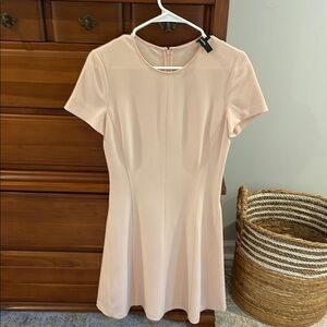 Theory Pink Fit and Flare Mini Dress